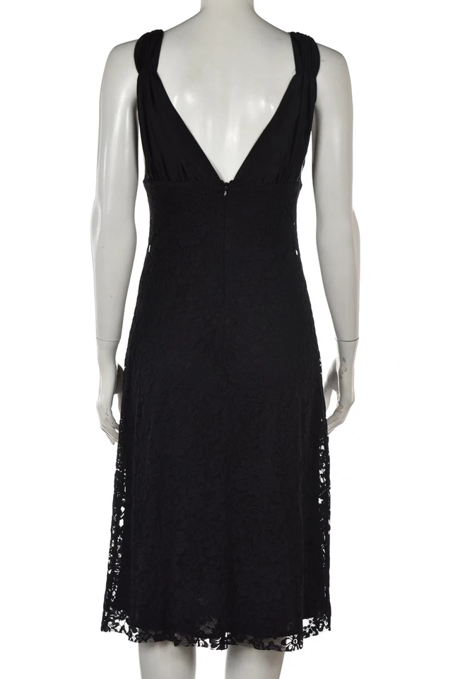 Vestido Maria Bianca Nero Talla M Negro Floral Encaje Funda Debajo de la Rodilla Cóctel Foto 2 de 4