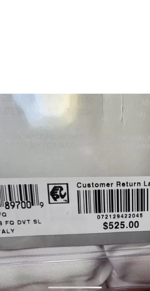 Funda nórdica Hudson Park Italian Tivoli bordada Queen + 2 soportes falso - $850, plateada Foto 4 de 4