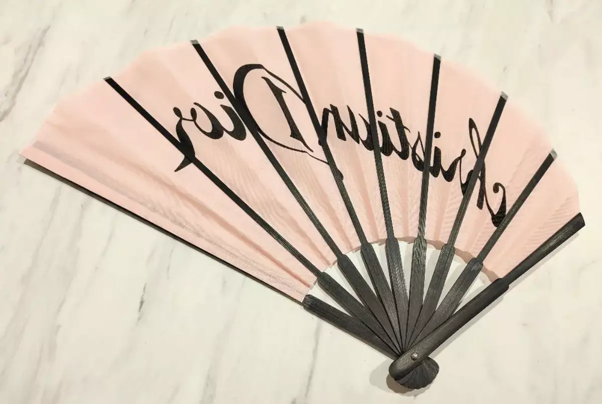 Christian Dior Novelty Original Hand Fan Japanese SENSU Not for sale Rare F S