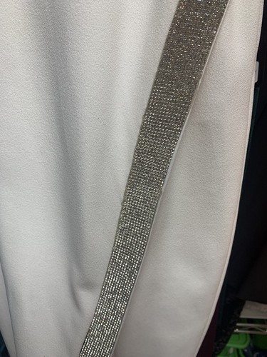 Größe 1 weiß & silber Bodycon Abschlussball Heimkehr Festzug formelles Kleid Kleid neu mit Etikett - Bild 5 von 6