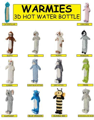 WARM 3D HOT WATER BOTTLE COMFORT WINTER CHILDREN WARM LONG CUDDLING GIFT BOTTLE - Picture 1 of 29