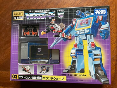 2007 GI TRANSFORMER ENCORE 03 SOUNDWAVE LASERBEAKTAKARA TOMY FIGUR AUF LAGER