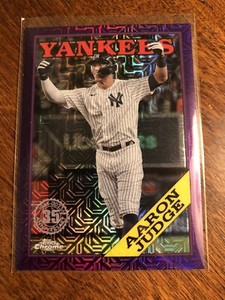 Aaron Judge 2023 Topps Series 1 Silver Pack Mojo T88C-81 Purple 37/75 Yankees
