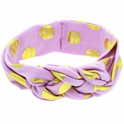 Big Gold Dots Turban Twist Knot Head Wrap Headband Yoga Hair  display picture 1