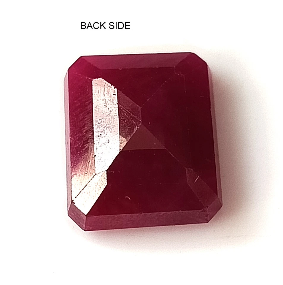 Unheated Ruby Genuine Ruby Natural Ruby Faceted Emerald Cut Gemstone 9.40 Carat - Image 4 of 4