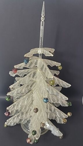 Vintage~Peerless Christmas Tree~ Plastic~Crystal Pine Centerpiece 1950s~MadeINUS - Picture 1 of 8