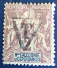 Nouvelle Caledonie No 1a 2 C Brun Neuf* TB Cote 300€