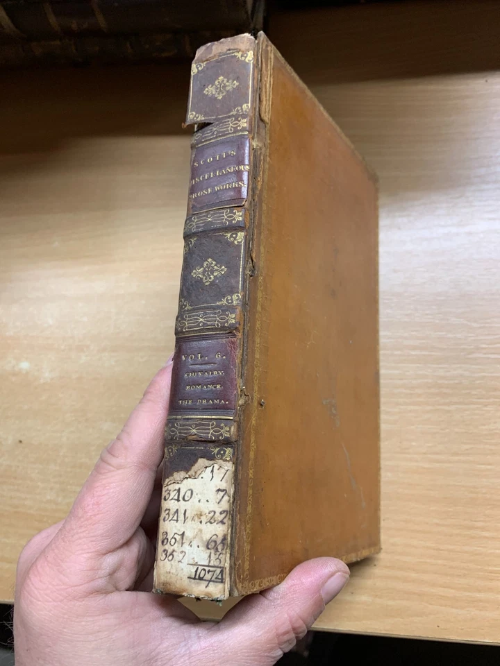 RARE 1827 "MISCELLANEOUS PROSE WORKS OF WALTER SCOTT" VOL 6 ANTIQUE BOOK (P4) — 第 2/4 张图片