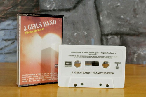 J. Geils Band FlameThrower Cassette Tape 1986 America Records