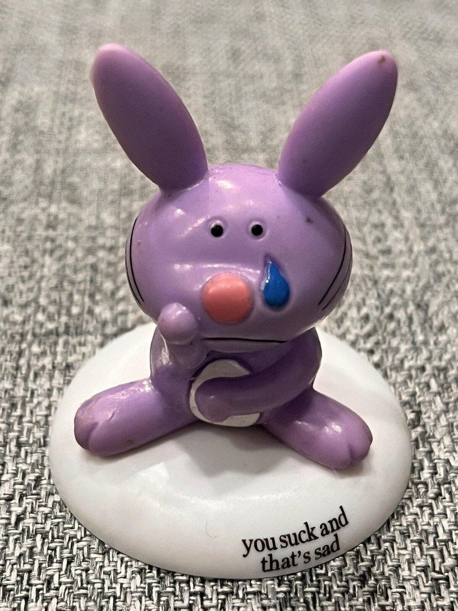 Jim Benton Happy Bunny YOU SUCK AND THAT'S SAD purple Figurine 2