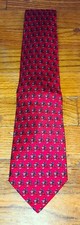 Vintage Vineyard Vine Silk Mens Necktie Tie Red Martini Glass Cigar 56.5"