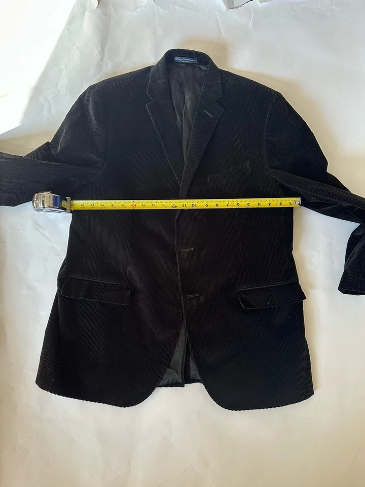 Vintage Made In Italy Polo Ralph Lauren Black Corduroy Blazer - Image 3 of 4