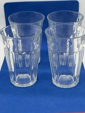 Lot Of 4 DURALEX FRANCE Glasses 5” Tall Heavy Duty