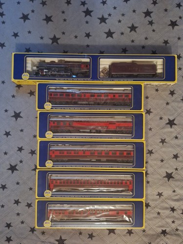 AHM HO 5087-11 Chicago & Alton 4-6-2 Heavy Pacific set con 5 auto nuovo con scatola - Foto 2 di 16
