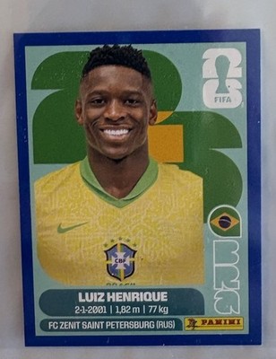 2026 FIFA World Cup Panini Stickers BLUE Luiz Henrique BRA 12 Brazil Fc Zenit