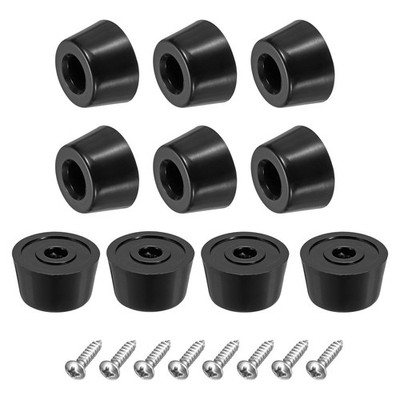 10Pcs Rubber Bumper Feet 0.47'' H x 0.83'' W Round Pads with Washer Screws