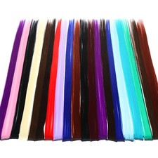 Highlight Rainbow Pink Straight Clip In Synthetic Hair Extensions Hair Strands