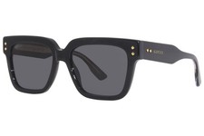 Gucci GG1084S 001 Sunglasses Men's Black/Grey Lenses Square Shape 54mm