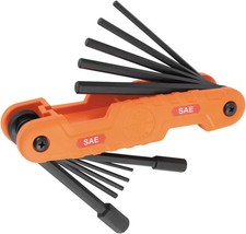 Klein Tools 70550 Hex Wrench Key Set, 11 SAE Sizes, Heavy Duty Folding Allen Wre