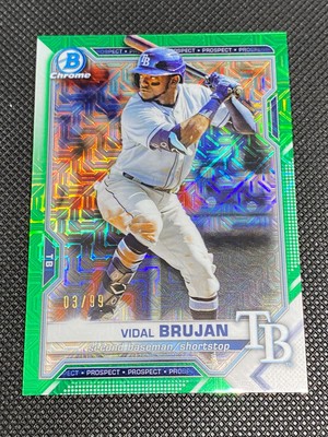 2021 Bowman Chrome Mega Vidal Brujan /99 Prospects Green Refractors #BCP19 Rays