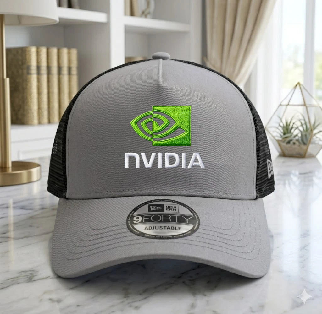 NVIDIA Logo Embroidered Trucker Hat Snapback Adjustable Baseball Cap Mesh