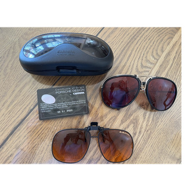 Carrera Porsche Design Aviator Men's Sunglasses Gold Metal Frame Brown Lens