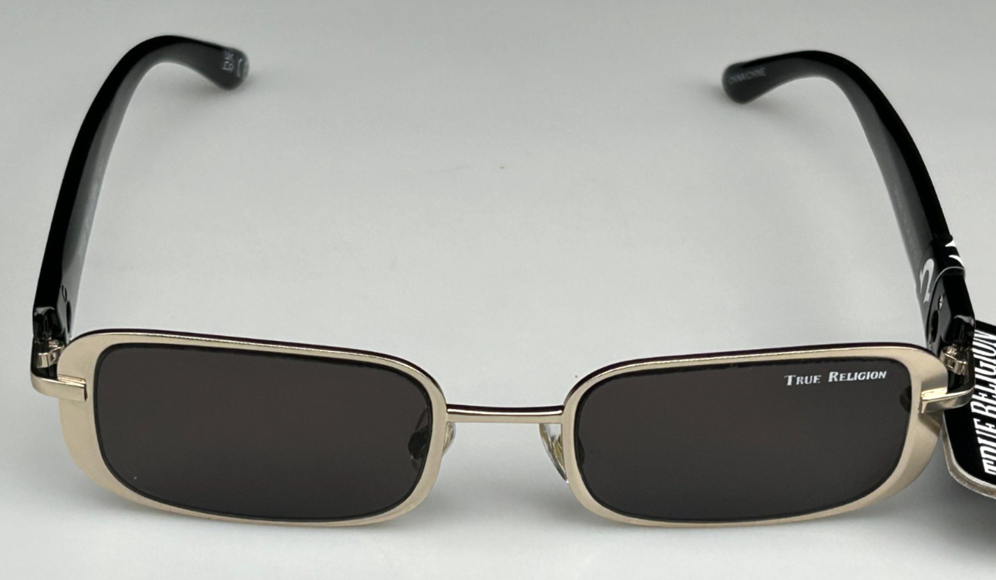 TRUE RELIGION Women's Gold Frame Gray Lens Designer Sunglasses TR26862 GLD NEW image 3