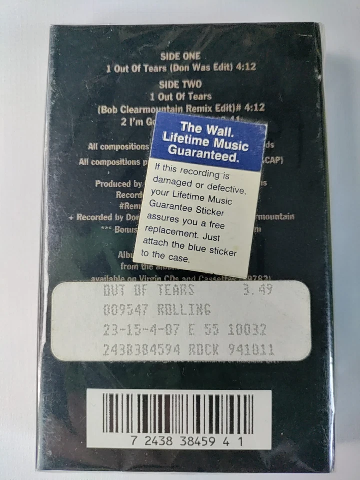 Out of Tears [US] [Maxi Single] by The Rolling Stones (Cassette, Oct-1994 SEALED - Image 3 of 4