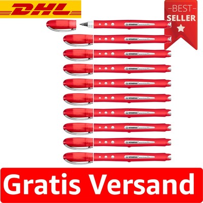 worker+ colorful Tintenroller in Rot - 10 Stück für künstlerisches Schreiben