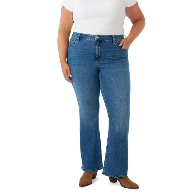 Seven7 Women's Plus Bootcut Jean Size 20W Medium Wash