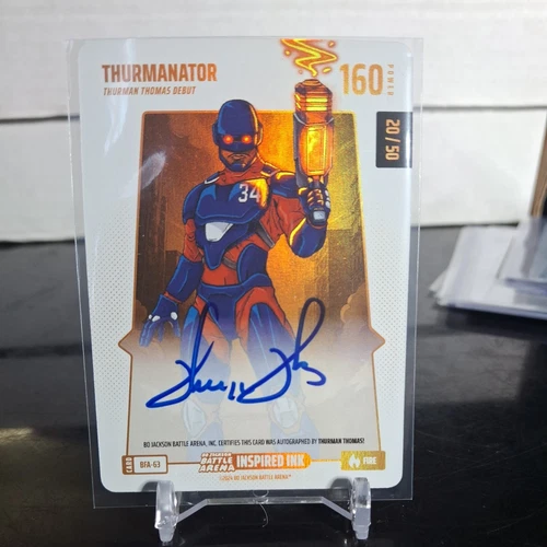 Bo Jackson Battle Arena Thurmanator Fire Auto /50 Thurman Thomas BFA-63 Inspired