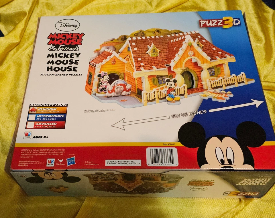 Puzz 3D Disney Mickey Mouse & Friends Mickey Mouse House NOVO Milton Bradley - Imagem 2 de 2