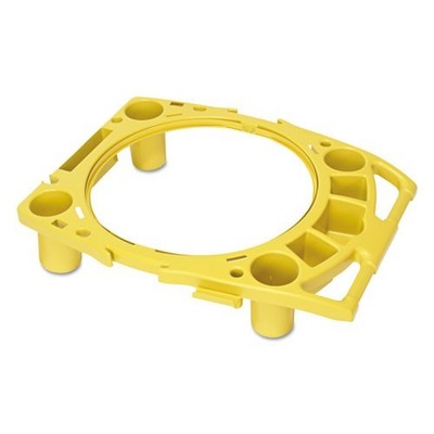 Rubbermaid Commercial BRUTE Rim Caddy, 4-Compartment, Fits 32.5'' Cans, Yellow