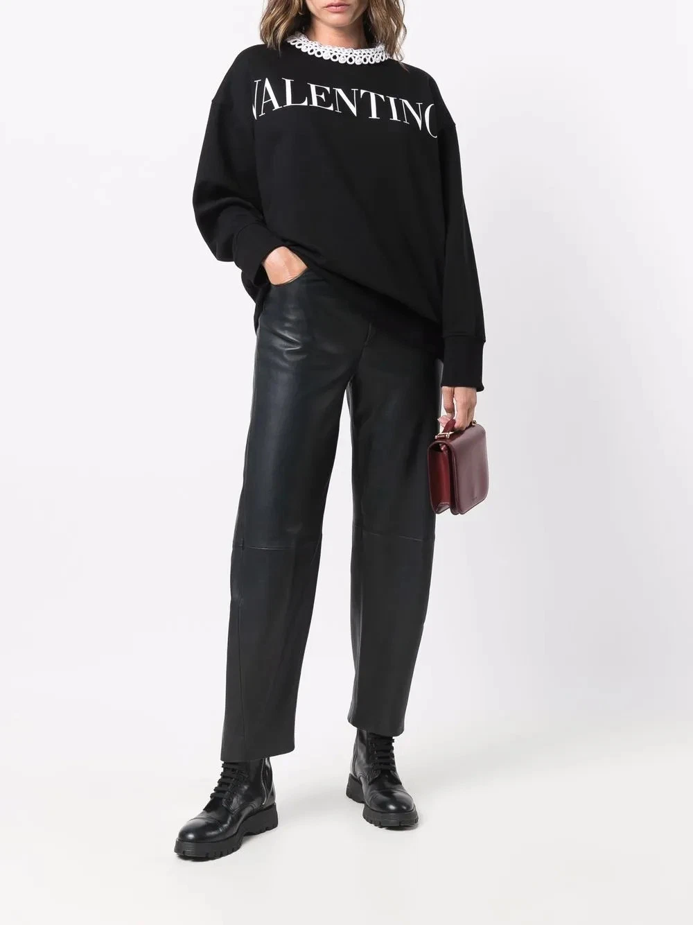 Felpa manica lunga Valentino con stampa logo