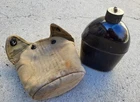 US Military WW2 1942 Water Porcelain Enamel Canteen wth Canvas Pouch REP #1