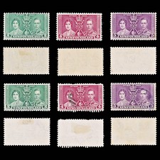 8252: Newfoundland SG254/256 2 Sets 1937 Sc#230/232 Mi218/220 Mint MH C£15
