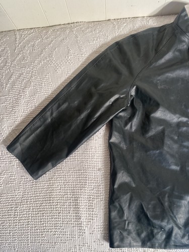 Vintage Helly Hansen Rain Coat P-364 PVC Mens Large Dark Green Read Description - Picture 2 of 12