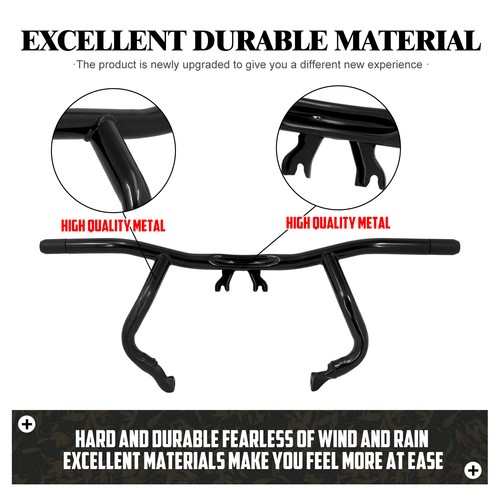 Black Flat-out Front Highway Engine Guard Crash Bar For Harley Touring 2014-2024 - Bild 4 von 18