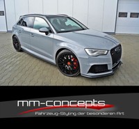 CUP Seitenschweller AnsäTze Schwarz FüR Audi RS3 8VA Side Skirts Schweller ABS
