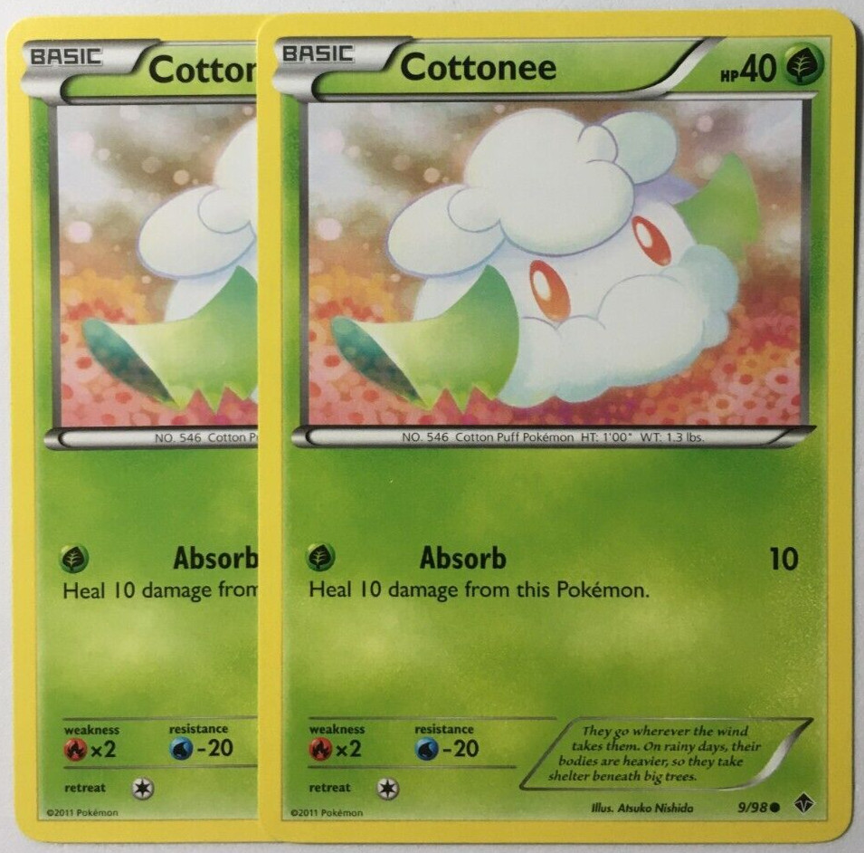 POKEMON 2X COTTONEE 9/98 EMERGING POWERS COMMON NEAR MINT