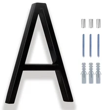 5Inch Floating House Numbers for Outside Black Address Letter - Zinc Alloy Sh...