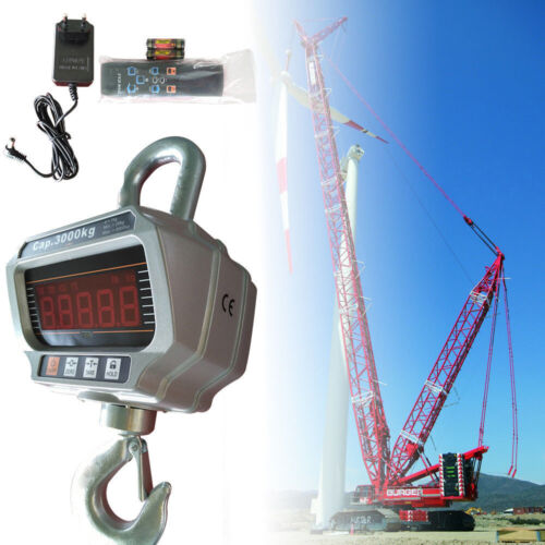 500/1000/3000/5000 kg Kranwaage Industriewaage Hängewaage Crane Scale mit Akku - Bild 11 von 54