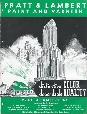 Brochure - Pratt & Lambert - Paint Varnish - c1949 (AF698)