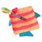 Ceramic Tropical Fish Plate w/ Fork 12317