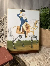 George Washington on White Horse Americana Handcrafted Plaque / Sign