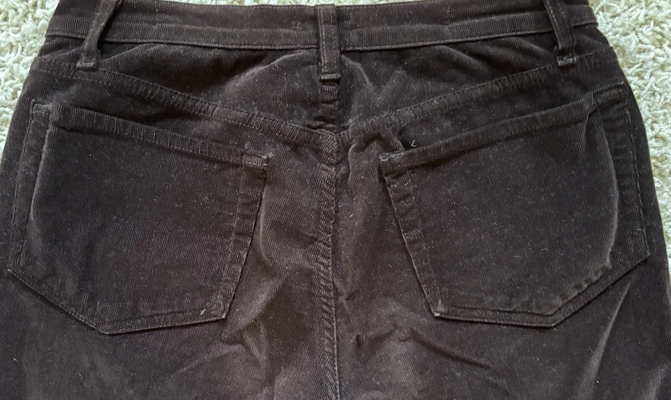 NYDJ Women's Brown/black Tummy Tuck Fine Wale Corduroy Size 6 Pants-Made in USA - Image 3 of 4