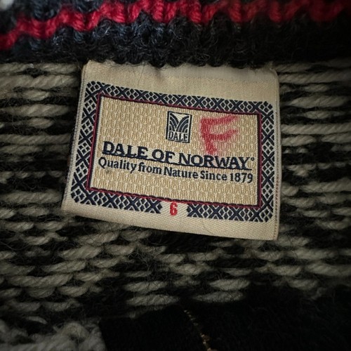 Dale of Norway Black, Red & White Nordic Wool Full Zip Unisex Cardigan Size 6 - Picture 7 of 8