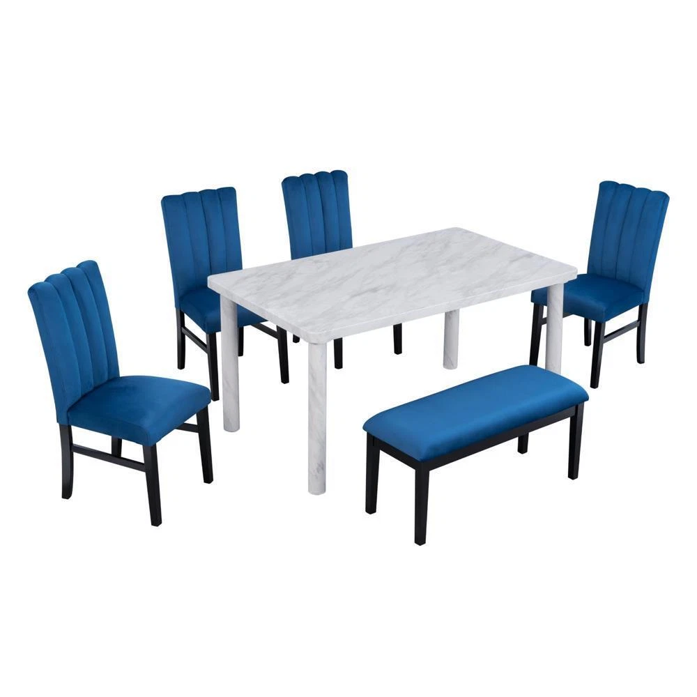 High Quality 6 Piece Dining Table Set with Table and 4 Chairs