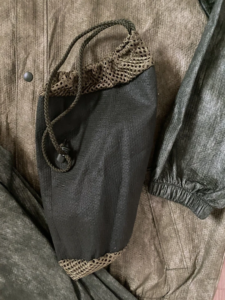 Natural Gear Ultralight Rain Suit Jacket w/hood & Pants  Bag Set Green Camo XL - Image 2 of 4