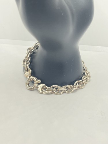 Bracciale Milor Italy catena rolo grosso vintage argento sterling - Foto 9 di 15